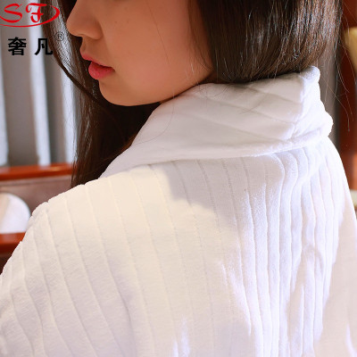 Zheng hao hotel products bathrobe bathrobe cut wool pure cotton thick hotel bathrobe custom LOGO