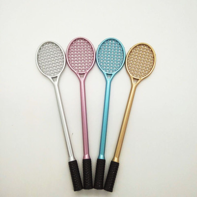 Fashionable new mesh badminton racket modeling neutral pen student full needle pen LOGO can be printed custom