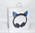 The Bluetooth headset wireless Bluetooth plug-in card for glowing cat ears charging Bluetooth headphones