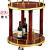 Sumptuous jinxuan black walnut round wine car compartment compartment wine storage cars and family strollers