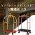 High-end stainless steel reinforced hotel lobby concierge hotel titanium luggage cart airport trolley work car