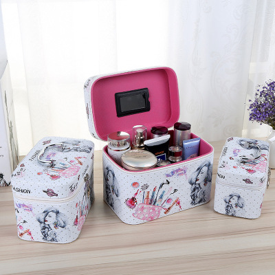 Fashion Printing Portable Cosmetic Case Nail Beauty Eyelash Beauty Storage Toolbox Professional Cosmetic Case Wholesale