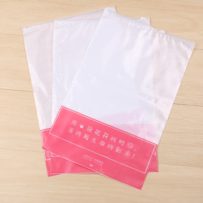 Garment bag transparent ziplock bag zip-up garment package sealed pocket frosted plastic storage custom logo