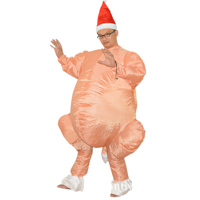 Splicing fake two person costume hot style Turkey inflatable costume holiday party performance costume