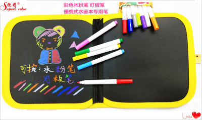 Factory direct sale of high quality erasable color water chalk color lamp pen portable water picture book