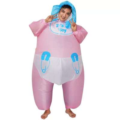 Splicing fake two person costume hot style baby inflatable costume holiday party performance costume