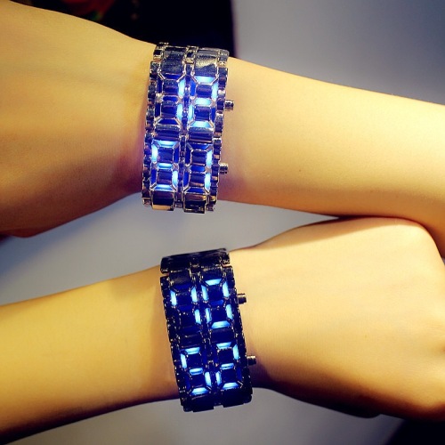 korean creative led lava electronic watch male student alloy trend couple men‘s and women‘s watches non-waterproof