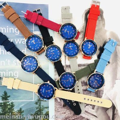 New student series denim with campus style men's and women's watches