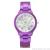Cross-border hot fashion large dial color case tri-eye decorative metal watchband watch quartz watch 3