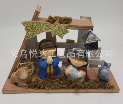 Many Christmas ceramic wooden cartoon manger sets are available