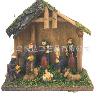 Supply many kinds of wooden manger sets for Christmas