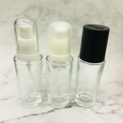 Emulsion essence glass bottle with pump head 30ml emulsion essence glass bottle with pump head