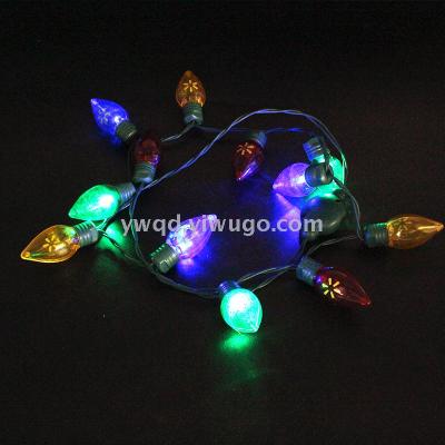 ZD Factory Direct Sales Christmas Necklace All Saints Necklace Bulb Necklace Foreign Trade Popular Style Led Glowing Necklace