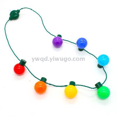 ZD Factory Direct Sales Bulb Necklace Halloween Christmas Led Glowing Necklace Super Bright Safety Buckle Light Cable