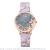 New embossed color matching flower small fresh creative lady crystal face watch
