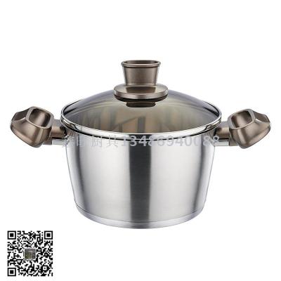 Stainless steel pot set pot double bottom milk pot soup pot wok wok with