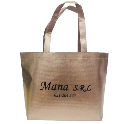 Non-Woven Bags Customization Advertising Eco-friendly Shopping Folded Bag Customized Logo Film Laser Three-Dimensional Handbag