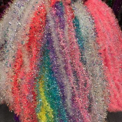 Festival color stripe wool encryption pull the ribbon activity party Christmas decoration wedding party decoration