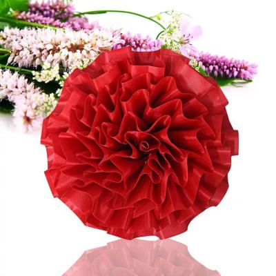 Wedding car decorated front flower big red flowers unapologetically chest with flowers the opened ribbon cut the ball