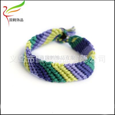 Custom graphic letter seven pure handmade cotton thread woven bracelet