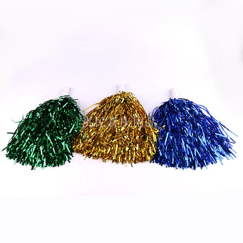 啦啦操花球 拉拉花 拉拉球 手柄手摇花 啦啦队彩球助威道具批发