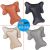 Factory direct car PU headrest seat neck pillow four seasons general uniflex bone headrest automobile headrest