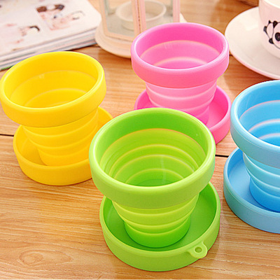 Cross-Border Export Travel Mug Portable Silicone Foldable Water Cup Adjustable Cup Travel Folding Cup Travel Cup