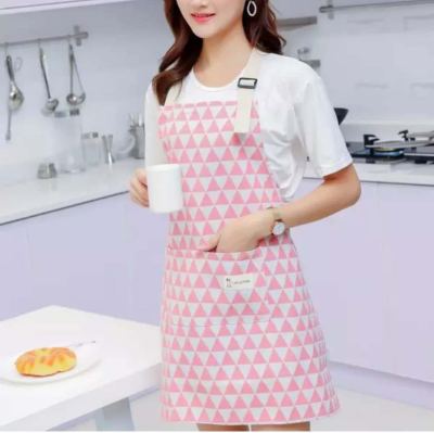 Rhombus Cotton and Linen Apron, Fashionable and Affordable, Welcome to Buy, 4 Colors