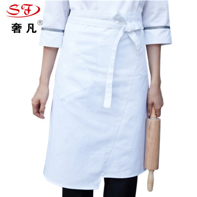 Half apron men's and women's solid new hotel restaurant apron coffee shop work in black apron