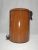 Wood Grain Stainless Steel Trash Can Pedal Toilet Pail Step Slow Drop Trash Can Hotel Lobby Home