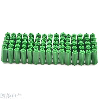 6mm Green Joint Row Universal Plastic Expansion Plug Wall Fastening Expansion Pipe, Screw Fixed Seat One-Piece Hose