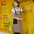 Apron Korean version of fashion coffee shop restaurant working apron women hanging neck type adjustable home kitchen cus