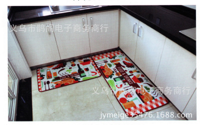 Shida New Taobao Hot Sales Absorbent Non-Slip Cute Kitchen Two-Piece Floor Mat