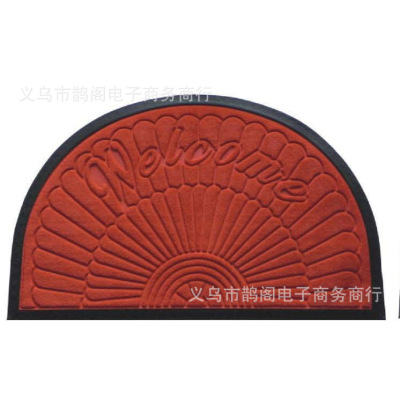 4575 Hot Selling Product Embossed Semicircle Rubber Thickened Door Mat Floor Mat Home Absorbent Non-Slip Durable Door Mat