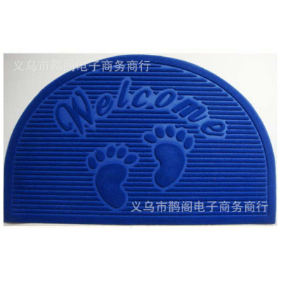 4575 Hot Selling Product Embossed Semicircle Rubber Thickened Door Mat Floor Mat Home Absorbent Non-Slip Durable Door Mat