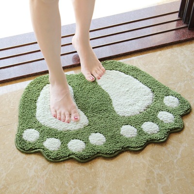 Cute Big Feet Absorbent Floor Mat Bathroom Entrance Door Mat Bathroom Non-Slip Mat Toilet Bathroom Step Mat