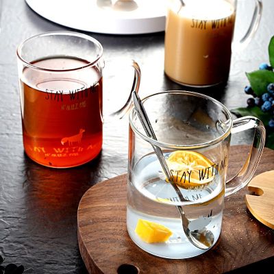 Office simple style high temperature resistant borosilicate glass water cup tea cup