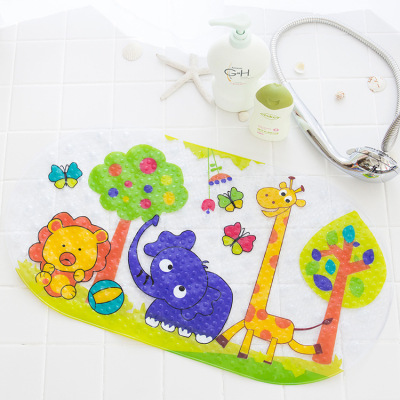 Elephant bathroom non - slip mat bathroom small room foot mat bathtub children cartoon bath mat with suction cup