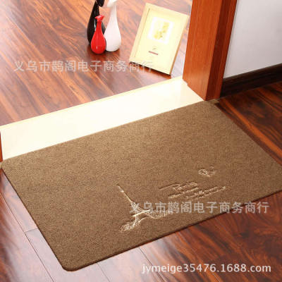 Shida 6090 Taobao Hot Sale Rectangular Rub Embroidery Non-Slip Absorbent Home Floor Mat Non-Slip Mat