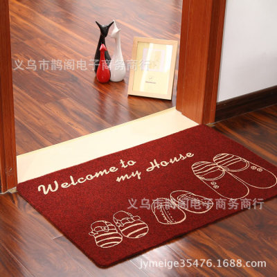 Shida 4060 Taobao Hot Sale Rectangular Rub Printing Non-Slip Absorbent Home Floor Mat Non-Slip Mat