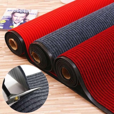 Shida Hot Selling Product Non-Slip Sand Removal and Dehumidifying Durable Household Rubber Sole Monochrome Double Striped Floor Mat