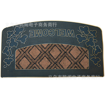 European Style Semicircle Pattern Villa Style Non-Slip Absorbent Carved Thickened PVC Foot Pad Door Mat Wholesale Direct Sales