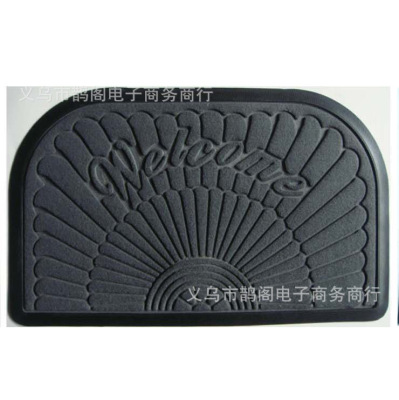 4575 Hot Selling Product Embossed Oval Rubber Thickened Door Mat Floor Mat Home Absorbent Non-Slip Durable Door Mat