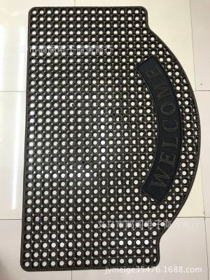 Shida Welcome Hot Sale round Hole Rubber Pad Home Kitchen Floor Mat Hollow Door Mat Entrance Bathroom Non-Slip Mat