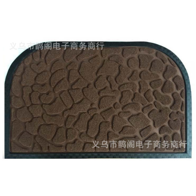 4570 Hot Selling Product Embossed Oval Rubber Thickened Door Mat Floor Mat Home Absorbent Non-Slip Durable Door Mat