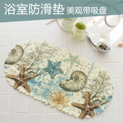 Elegant beach bathroom non-slip mat shower bathroom mat hotel carpet mat bath mat with cohesion cup non-slip