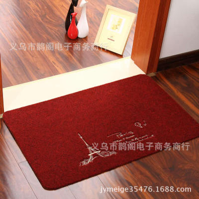 Shida 4060 Taobao Hot Sale Rectangular Rub Embroidery Non-Slip Absorbent Home Floor Mat Non-Slip Mat