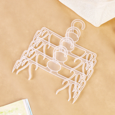 Liting Transparent Multi-Functional Pp Plastic Underwear Rack Bra Hanger Can Be Processed and Customized Underwear Hanger Factory Direct Sales