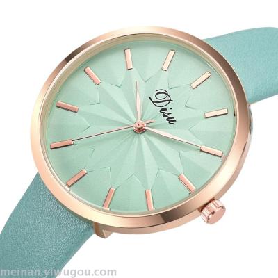 New Korean version of the sun grain lady simple generous fashion women's watch