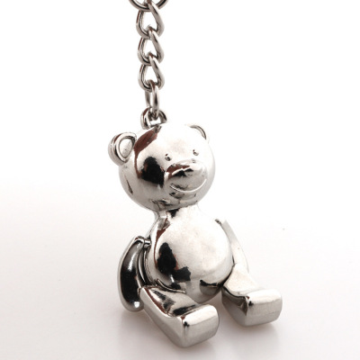 Teddy bear key chain alloy creative lady bag key pendant personalized activities small gift customization